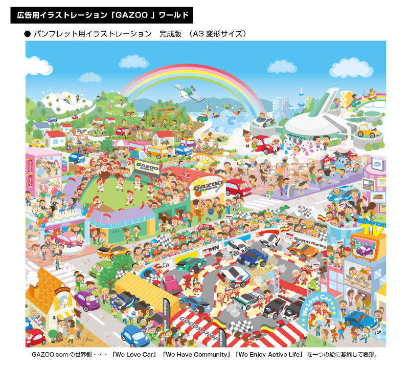 広告用イラストレーション「GAZOO 」ワールド